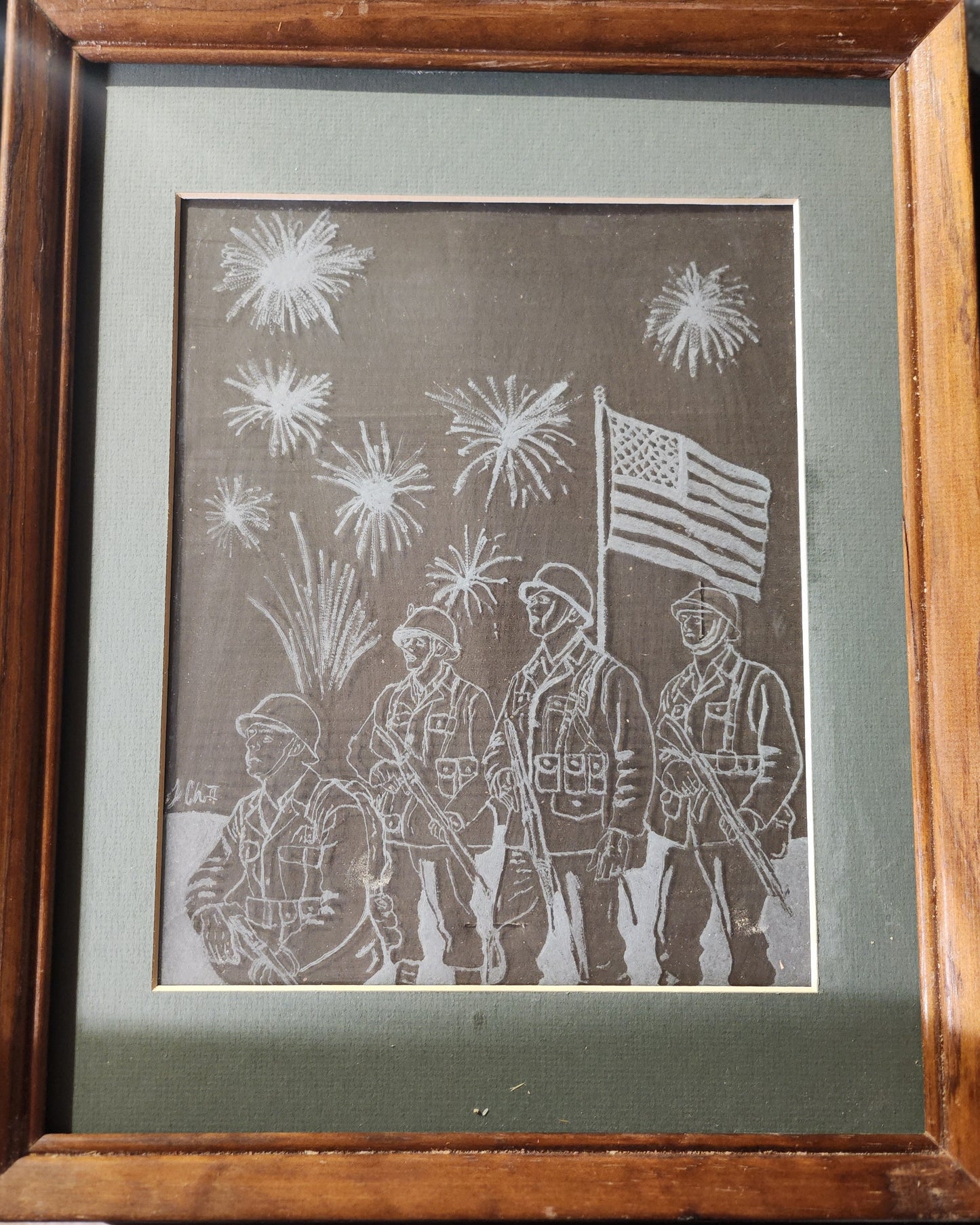 soldiers with fireworks 8 X 10