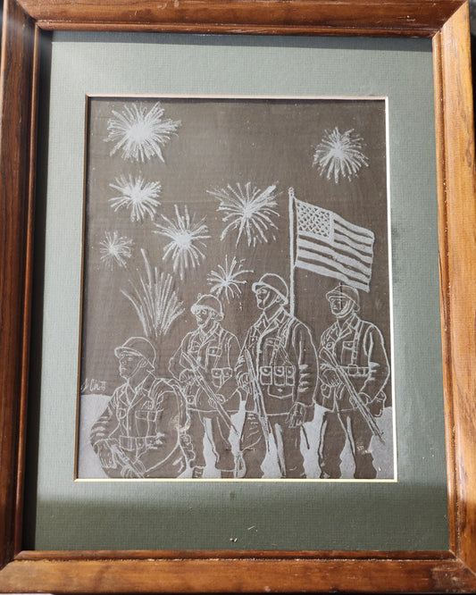 soldiers with fireworks 8 X 10