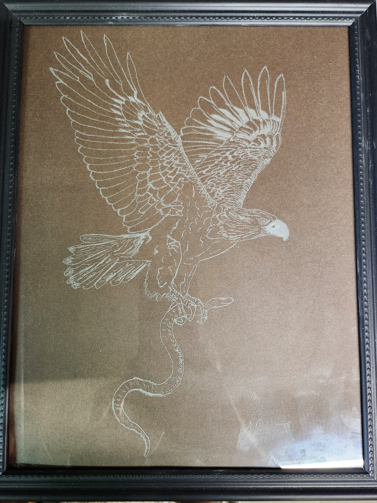eagle with snake 8 X 10