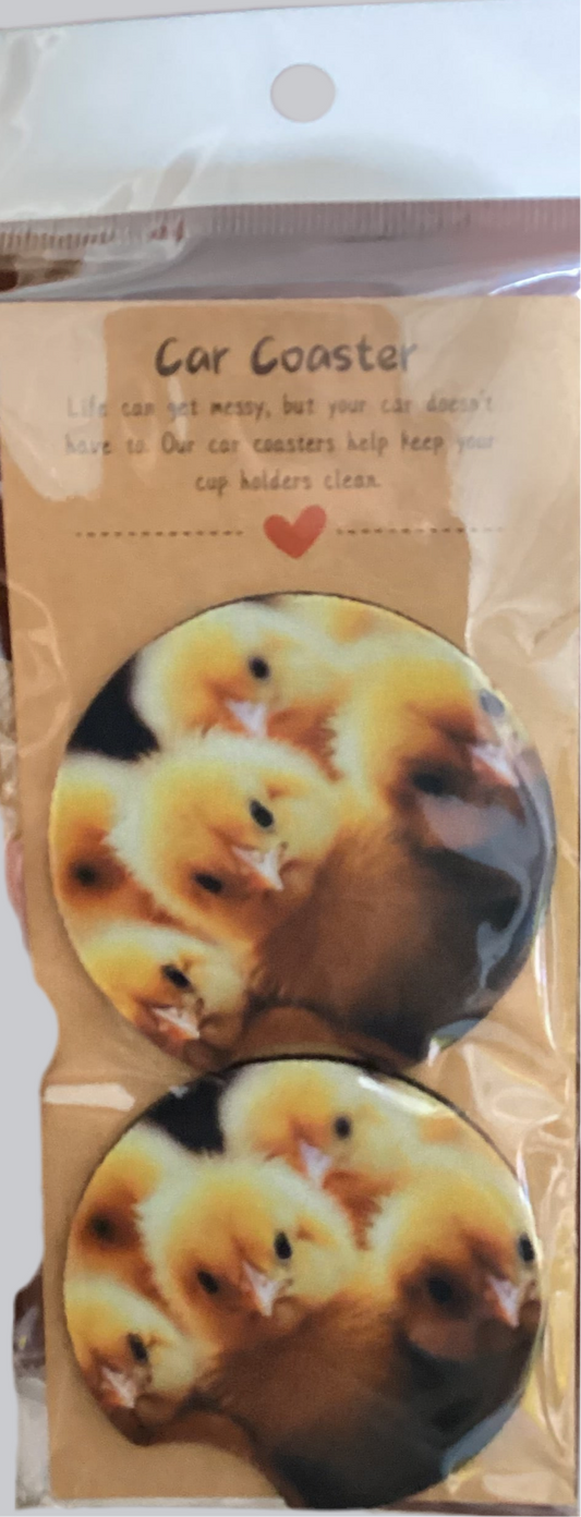 Baby Chick Car Coasters