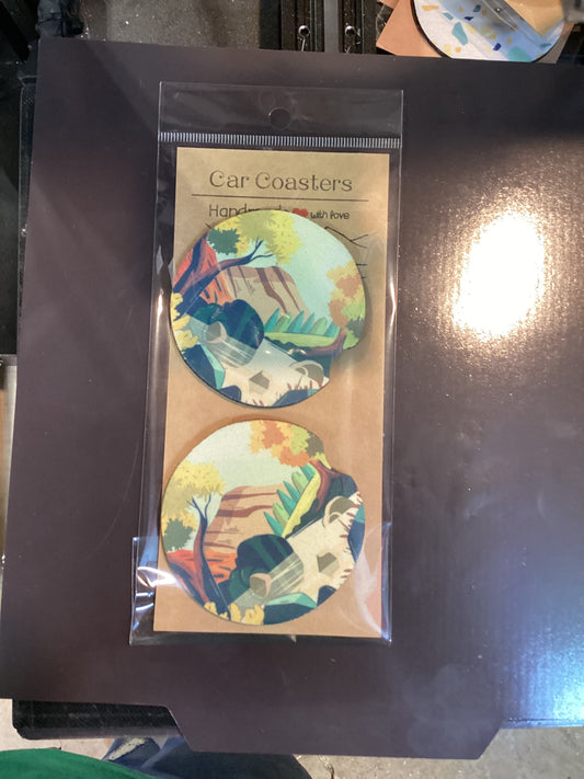 Neoprene car coasters