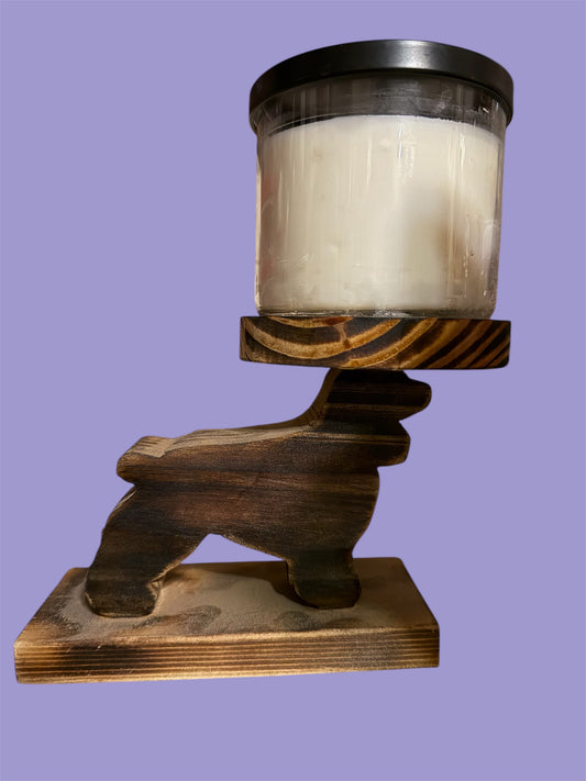 Dog candle holder