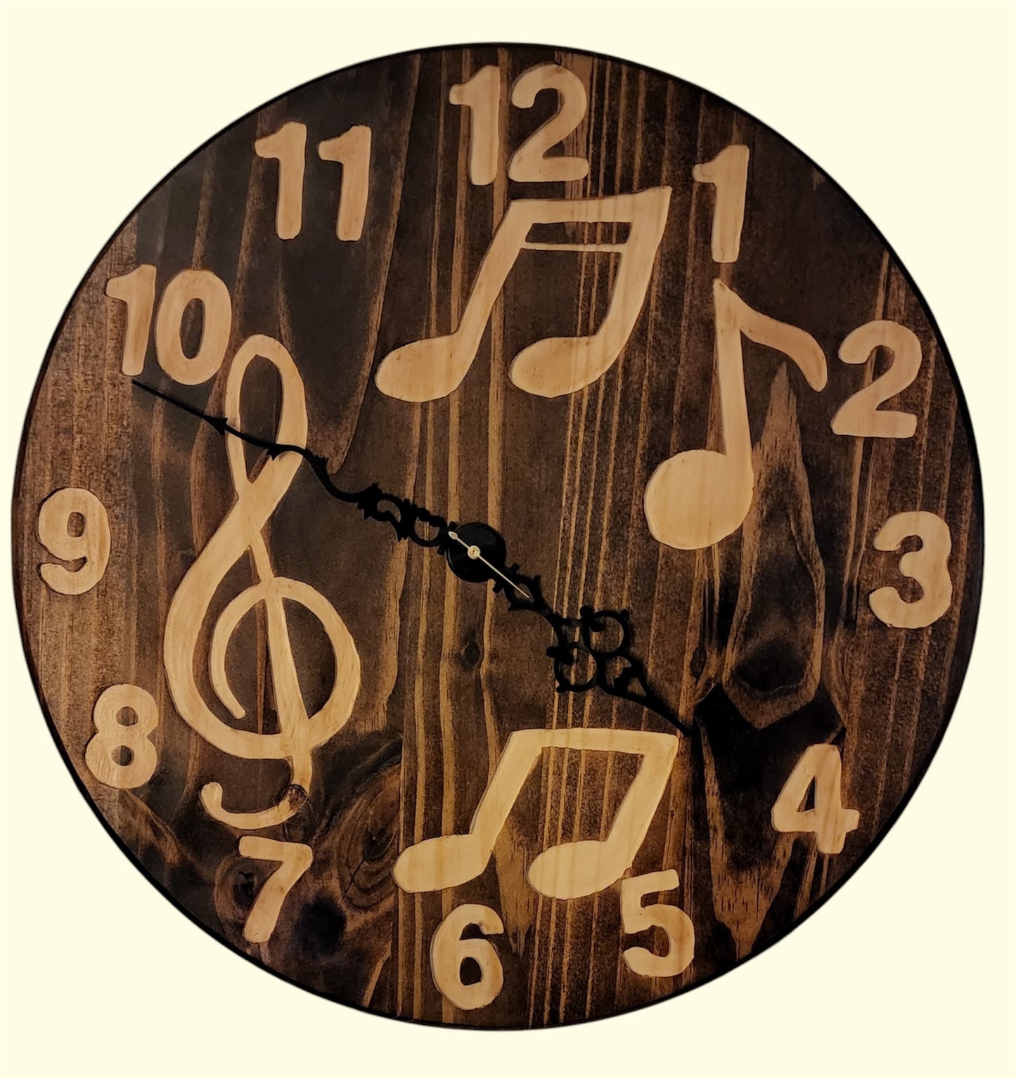 Hand routed Music clock