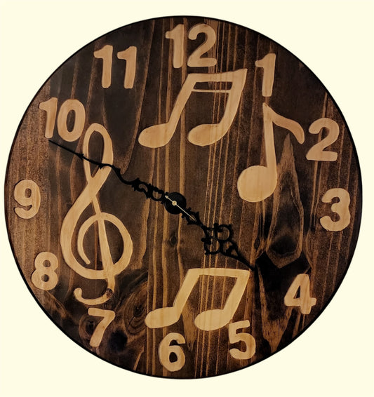 Hand routed Music clock
