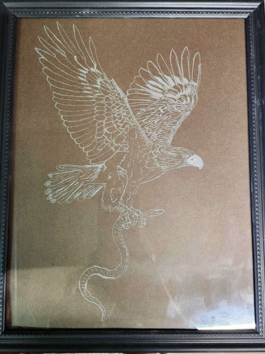 eagle with snake 8 X 10